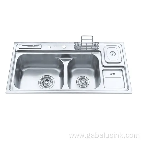 Multi-function Pressed Two Bowl Kitchen Sink